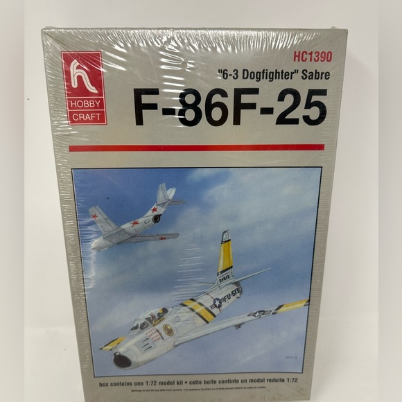 Hobby Craft HC1390 "6-3 Dogfighter" Sabre F-86F-25 Airplane Model Kit 1:72 Scale - Picture 1 of 4